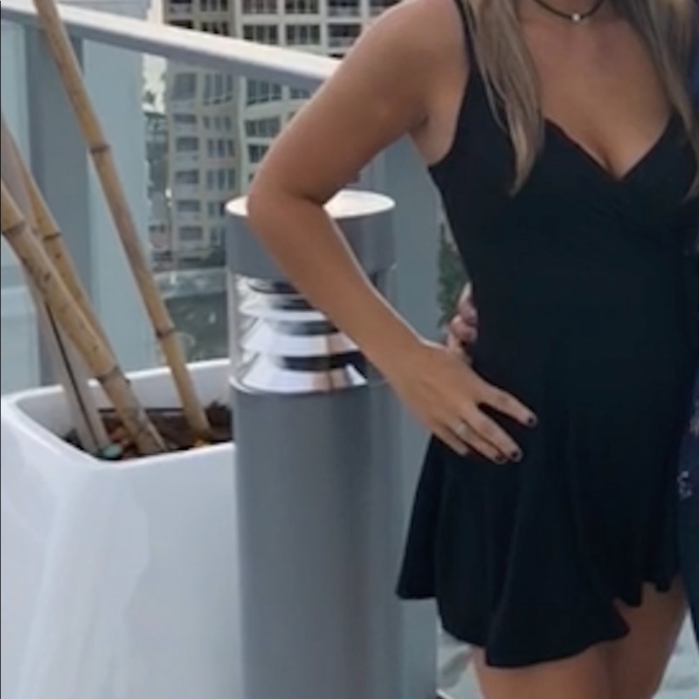 Dillards black fit and flare romper